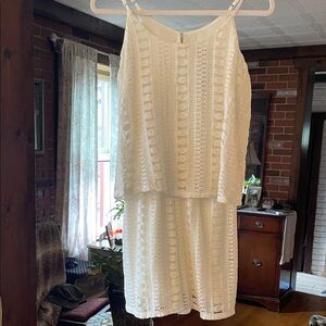 Mossimo Supply Co. White Textured short jumpsuit